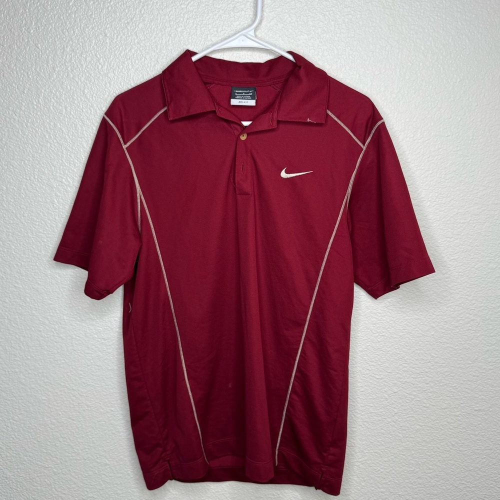 Nike Men's Polo Shirt in Deep Red